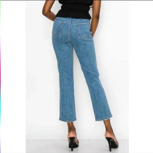 High Waisted Crossover Straight Jeans - Picture 3 of 14